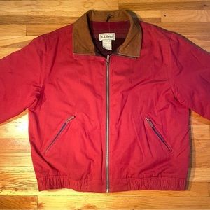 Mens Red L.L. Bean Field‎ Jacket Mint